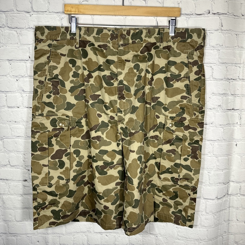 Levi's Camo Cargo Shorts Army Military Skater Grunge Shorts Size 40 Green Brow